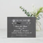 Chalk Palm Trees & 飛行機Destination日付の保存 セーブザデート (スタンド正面)