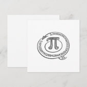 Chalk Style Pi Symbol with Digits – Math Pi Day シーズンカード (正面/裏面)