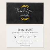Chalkboardありがとうショッピング割引カード (正面&裏面)