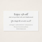 Chalkboardありがとうショッピング割引カード (裏面)