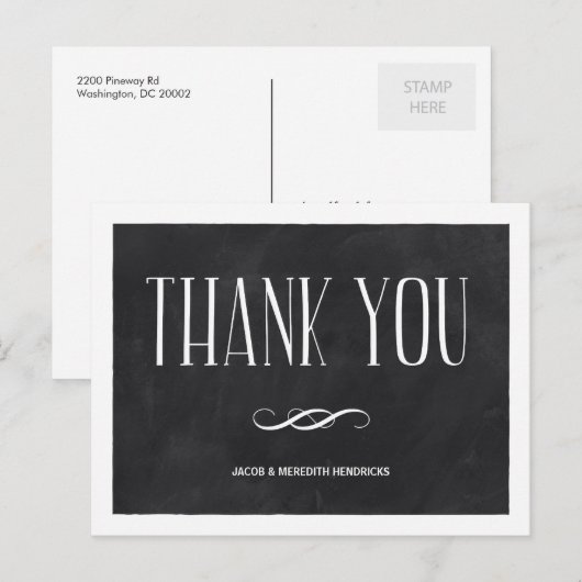 Chalkboardありがとう ポストカード (正面/裏面)