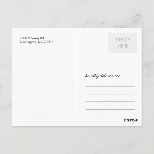 Chalkboardありがとう ポストカード (裏面)