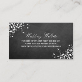 Chalkboardのウェブサイトの白い結婚渦巻き旋回 エンクロージャーカード
