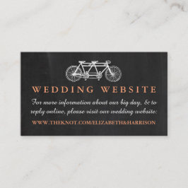 Chalkboardのウェブサイト上のタンデム結婚自転車 エンクロージャーカード