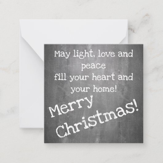 Chalkboardのクリスマスモチーフスタイル-クリスマスノートCa ノートカード (正面)