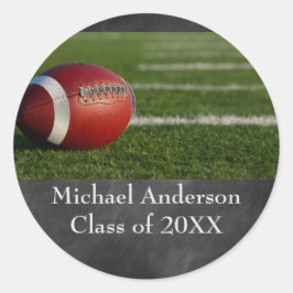 Chalkboardのサッカー – 卒業ステッカー ラウンドシール