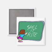 Chalkboardのスペルレッスン マグネット (正面/裏面)