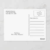 Chalkboardのタンデム結婚自転車 ポストカード (裏面)