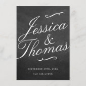 Chalkboardのファンシーコレクシ結婚ョン・メニュー・カード メニュー (裏面)