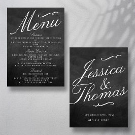 Chalkboardのファンシーコレクシ結婚ョン・メニュー・カード メニュー