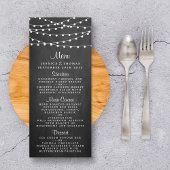 Chalkboardのメニューのストリングラ結婚イト ラックカード