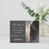 Chalkboardの大学院の写真日付を保存 案内ポストカード (スタンド正面)