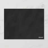 Chalkboardの素朴テー結婚ブル・ナンバー・カード ポストカード (裏面)