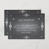 Chalkboardの結婚ゲスト情報挿入カード エンクロージャーカード (正面/裏面)