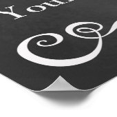 Chalkboardの結婚ソーシャルメディアのハッシュタグ記号 ポスター (角)