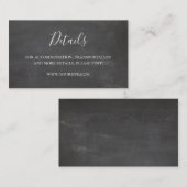 Chalkboardの結婚詳細カードシンプル挿入カード エンクロージャーカード (正面/裏面)