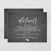 Chalkboardの結婚詳細・カード・エンクロージャ・カード エンクロージャーカード (正面/裏面)