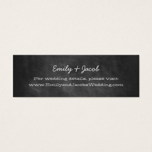 Chalkboardの結婚Webサイト挿入カード (正面)