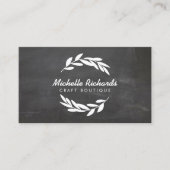 Chalkboardの背景にオリーブリースロゴ 名刺 (正面)