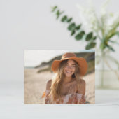 Chalkboardの背景を持つ大学院ポートレート 案内ポストカード (スタンド正面)