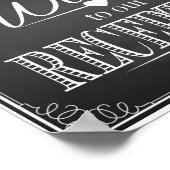 Chalkboardへようこそ私たちの披露宴プリント ポスター (角)