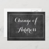 Chalkboardアドレスの変更はがきを移動 案内ポストカード (正面/裏面)