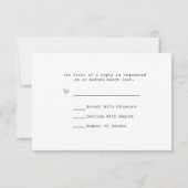 Chalkboardインスパイアバラ結婚式RSVP 出欠カード (裏面)