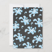 Chalkboardウォータースライドプール誕生日パーティー 招待状 (裏面)