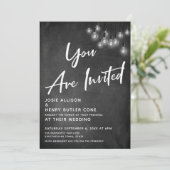 Chalkboardエジソン招待されラ結婚イ 招待状 (スタンド正面)