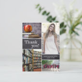 Chalkboardエッチング卒業ありがとう写真 ポストカード (スタンド正面)