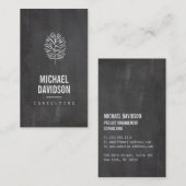 Chalkboardオーガニック名刺のスケッチ 名刺 (正面/裏面)