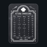 Chalkboardキッスタイリッシュチン変換チャート マグネット<br><div class="desc">キッチン変換チャートの体積測定 – スタイリッシュ Blackboard Chalkboardテーマのデザイン。この実用的なキッチンヒントデザインは一般的なコンバージョンが必要！アメリカ人は一般的に量で食材を測るが、他の人は重量で測る。ここでは、カップからテーブルスプーン、ティースプーンからミリリットルまでの基本的な料理変換の簡単な要約を示す。</div>