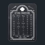 Chalkboardキッスタイリッシュチン変換チャート マグネット<br><div class="desc">キッチン変換チャートの体積測定 – スタイリッシュ Blackboard Chalkboardテーマのデザイン。この実用的なキッチンヒントデザインは一般的なコンバージョンが必要！アメリカ人は一般的に量で食材を測るが、他の人は重量で測る。ここでは、カップからテーブルスプーン、ティースプーンからミリリットルまでの基本的な料理変換の簡単な要約を示す。</div>