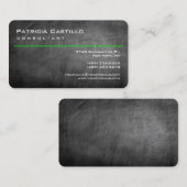 Chalkboardグリーンラインモダンコンサルタントマネージャ 名刺 (正面/裏面)