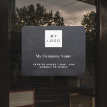 Chalkboardグレーのロゴ名の営業時間