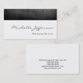 Chalkboardグレーパターンスクリプト名刺 名刺 (正面/裏面)