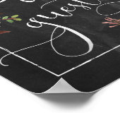 Chalkboardゲストブックポスターにご署名ください ポスター (角)