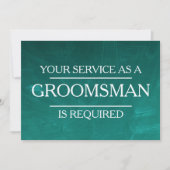 ChalkboardサービスがGroomsmanとして要求される 招待状 (正面)