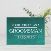 ChalkboardサービスがGroomsmanとして要求される 招待状 (スタンド正面)