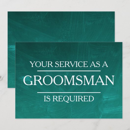 ChalkboardサービスがGroomsmanとして要求される 招待状 (正面/裏面)