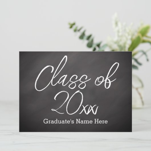Chalkboardスクリプト卒業のお知らせ 招待状 (スタンド正面)