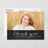 Chalkboardスクリプト | 卒業ありがとうはがき ポストカード (正面/裏面)