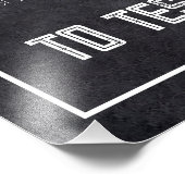 Chalkboardスクリプモダントのミニマルな座席表 フォトプリント (角)