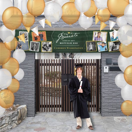 Chalkboardスクリプモダント10写真卒業パーティー 横断幕