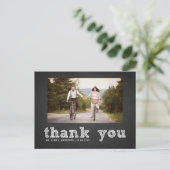 Chalkboardスケッチタイポグラフィありがとうはがき ポストカード (スタンド正面)