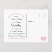 Chalkboardスタイル日付ポストカードの保存 案内ポストカード (裏面)