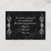 Chalkboardスタイル素朴スワールギフト登録カード エンクロージャーカード (裏面)