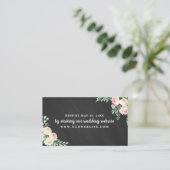 Chalkboardストリングライト結婚式RSVPウェブサイトカード エンクロージャーカード (スタンド正面)