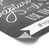 Chalkboardソーシャルメディアのハッシュタグ |結婚の装飾 ポスター (角)