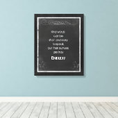 Chalkboardタイポグラフィ引用文使用の種類語 キャンバスプリント (インサイチュ (ウッドフロア))